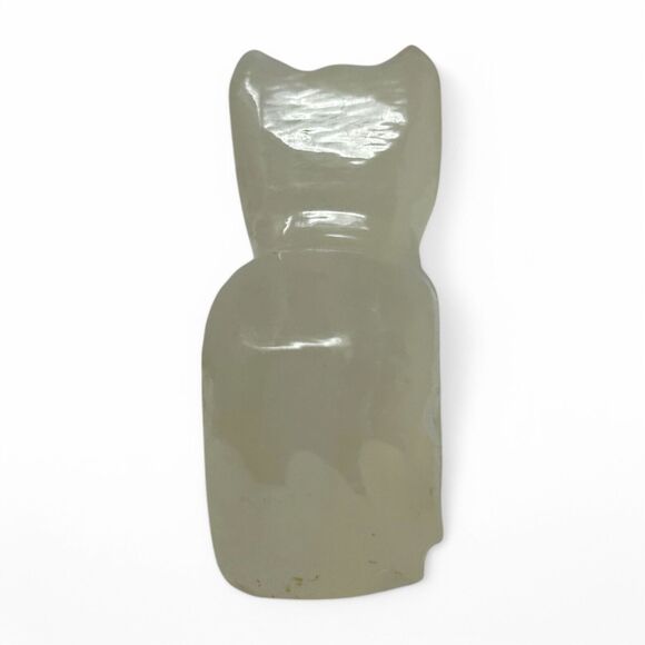 Vintage Hand Carved Marble Onyx Miniature Agate Cat Kitten Figurine Collectible - Picture 3 of 11